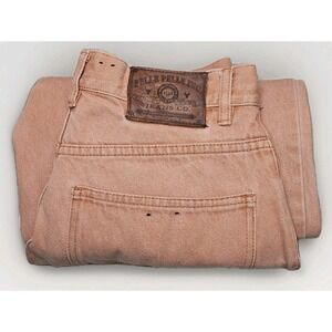 Vintage Pelle Pelle Denim Jeans Men's Size 30x30 Orange Med Wide Relaxed Leg 90s